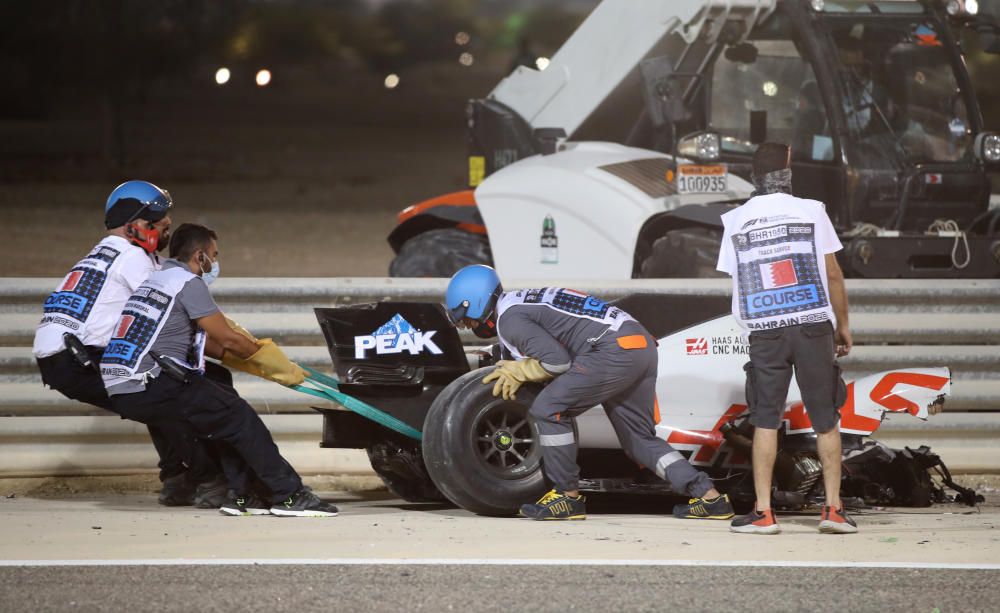 Accidente de Romain Grosjean en el GP de Baréin de Fórmula 1.