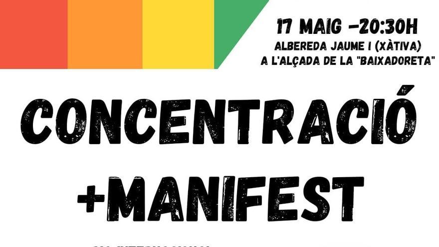 Convocan una concentración en Xàtiva por el Día contra la LGTBIQ+fobia