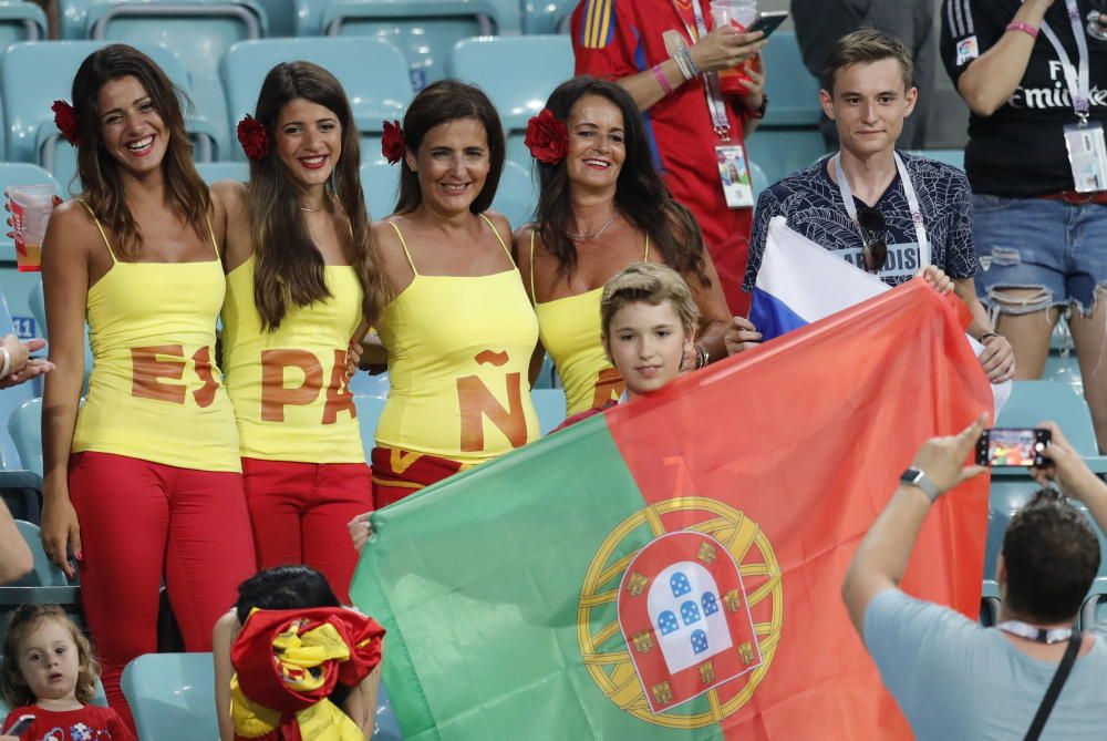 Las aficiones del Portugal - España