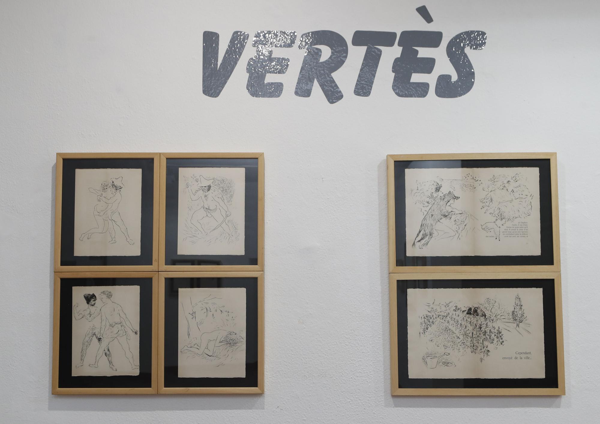 Pablo Picasso, Marcel Vertés, Manuel Colmeiro y Luis Seoane, en la Casa das Artes