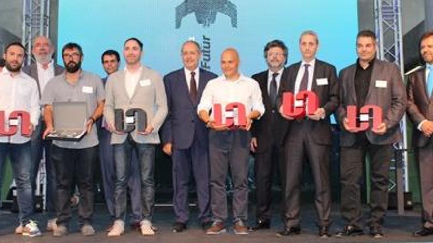 Els premiats en aquesta edició del sopar de l&#039;empresari a l&#039;Anoia.