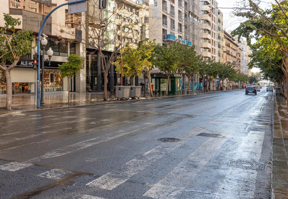 El centro de Alicante, tras el Carnaval