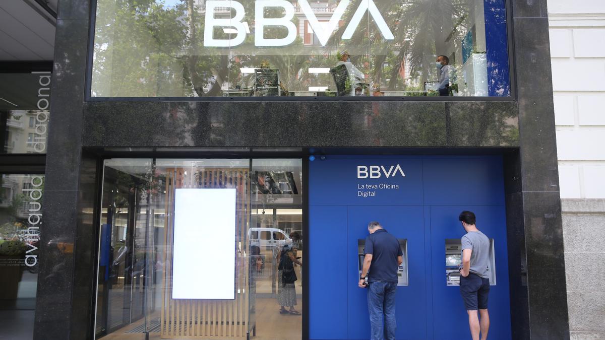 Unes oficines de BBVA, en una imatge d'arxiu.