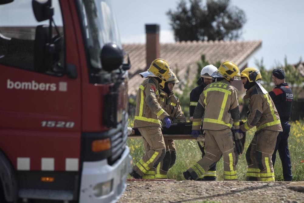 Simulacre d''accident amb drons a l''aeroport.