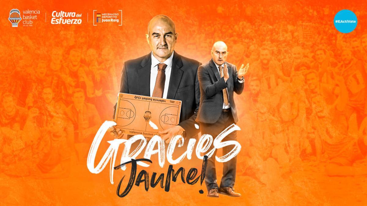 Ponsarnau comunica al club que se va del Valencia Basket