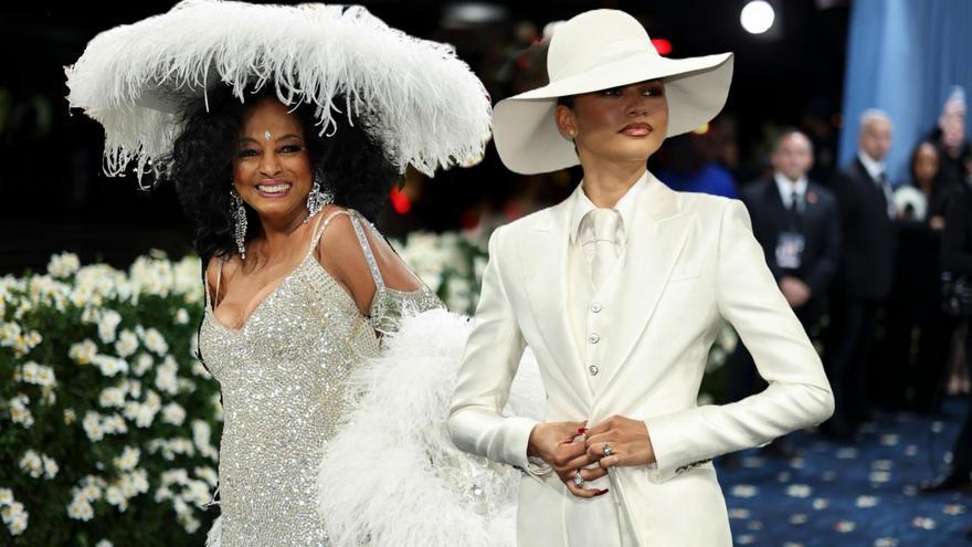 Diana Ross y Zendaya, dos divas de blanco en la Met Gala