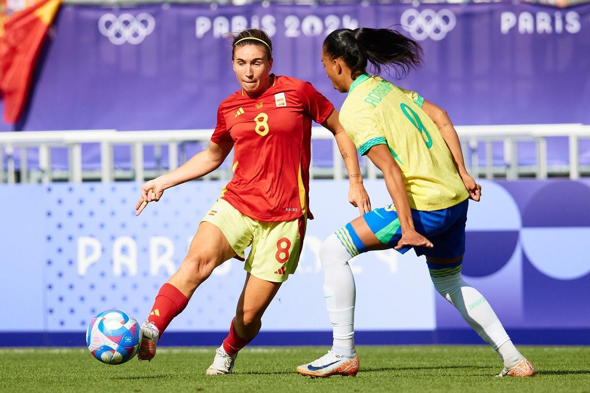 Mariona durante el partido contra Brasil