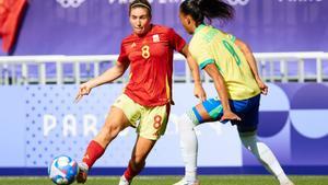 Mariona durante el partido contra Brasil