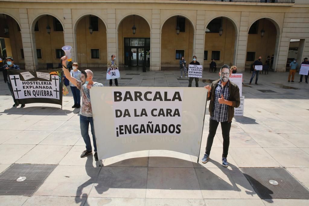 Protesta de los hosteleros de la Explanada