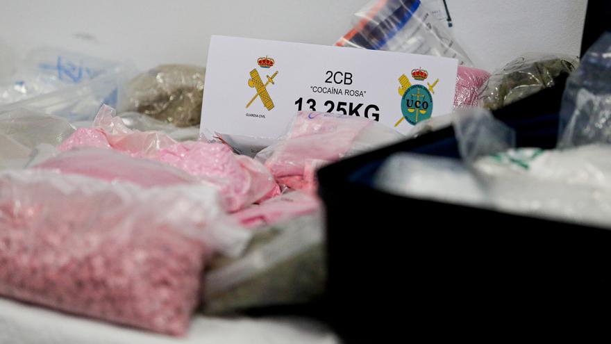 ¿Cuáles son las características de la cocaína rosa incautada en Ibiza?