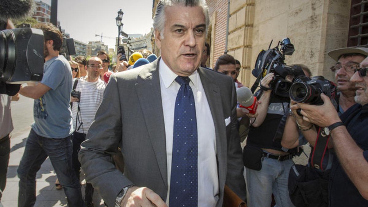 Bárcenas acude a declarar el pasado mayo por el 'caso Gürtel' a los juzgados de Valencia.