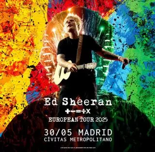 Ed Sheeran actuará el 30 de mayo de 2025 en el Civitas Metropolitano de Madrid
