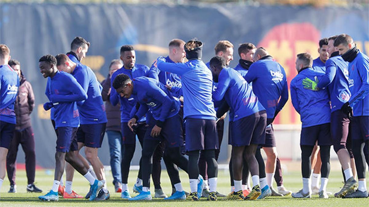 También hubo collejas en el entrenamiento