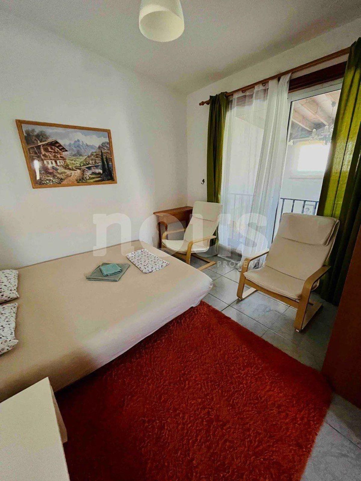 One of the bedrooms of the semi-detached duplex.