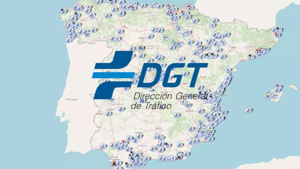 El mapa interactivo de la DGT