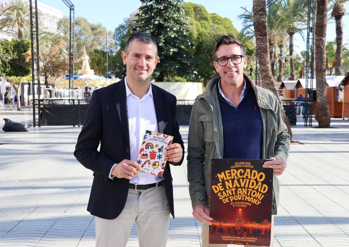 El alcalde Marcos Serra y el concejal de Turismo, Desarrollo de la Economía Local y Fiestas, Miguel Tur. | AYUNTAMIENTO DE SANT ANTONI