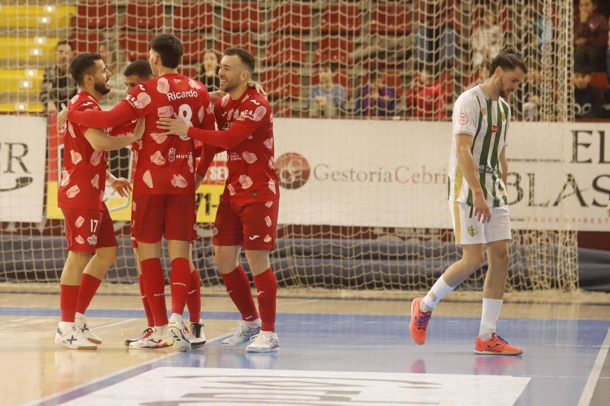 ElPozo Murcia celebra uno de los goles marcados en Vista Alegre.