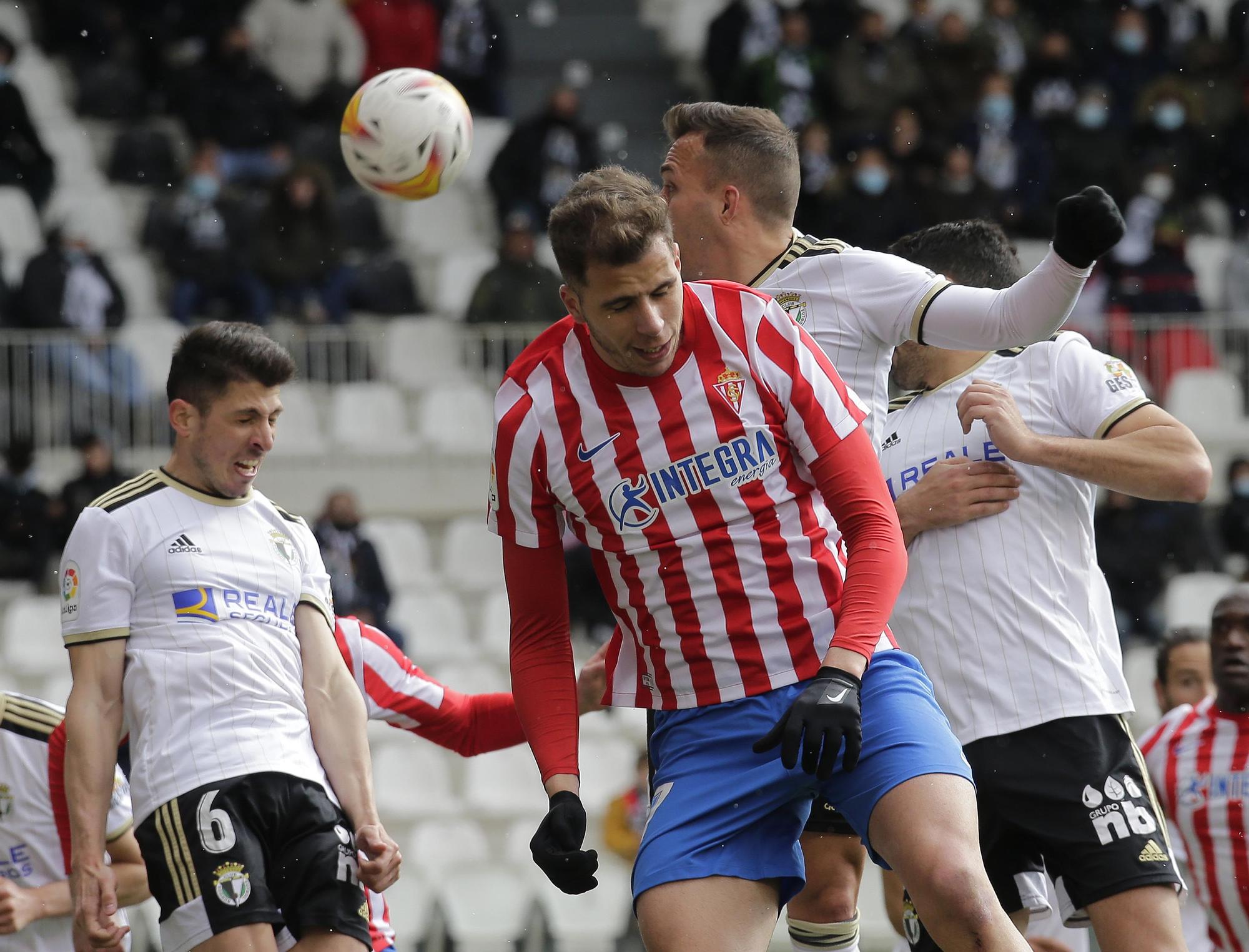 En imágenes: así fue el partido del Sporting en Burgos