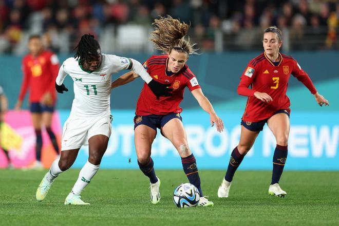 La futbolista Irene Paredes durante el partido de España contra Zambia en el Mundial Femenino de Fútbol 2023