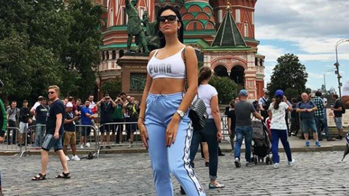 Georgina Rodríguez en Rusia durante el Mundial de Fútbol