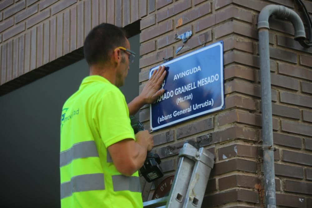 València cambia las placas de calles Franquistas