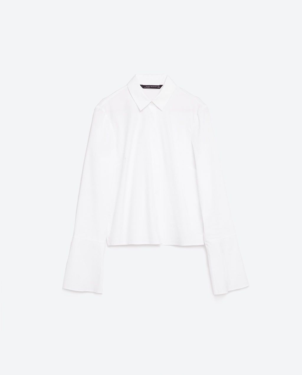 Blusa popelín básica de Zara (29,95€)