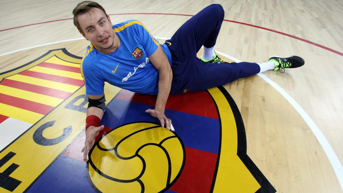 Filip Jicha, en 2015 tras fichar por el Barça