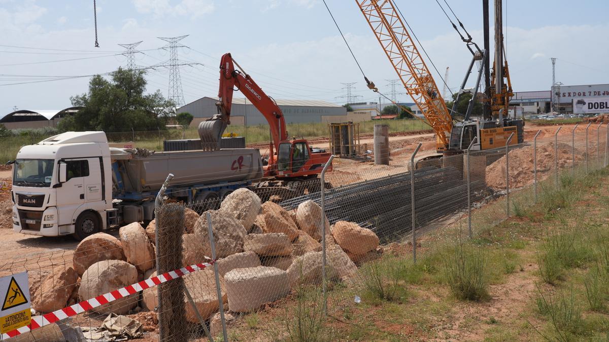 Estado de las obras en la primera fase de los accesos al puerto.