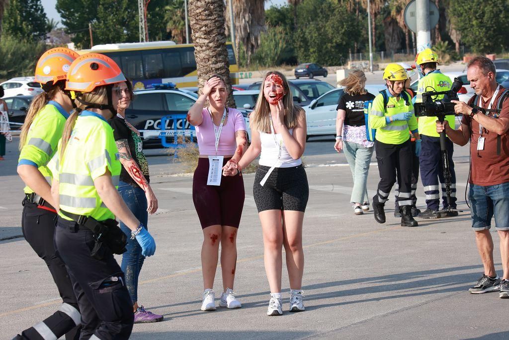 Así ha sido el simulacro de Emergencias con una treintena de víctimas en Murcia