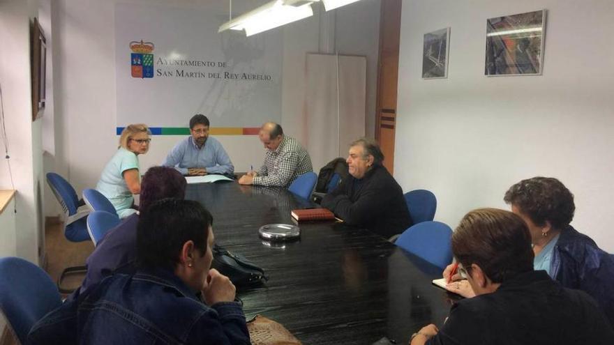 La reunión celebrada ayer en el Ayuntamiento de San Martín.