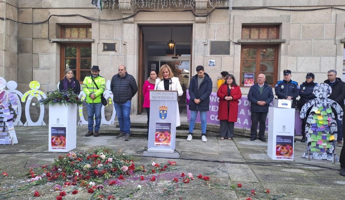 La alcaldesa Digna Rivas durante su intervención, ayer, en el acto del 25-N.