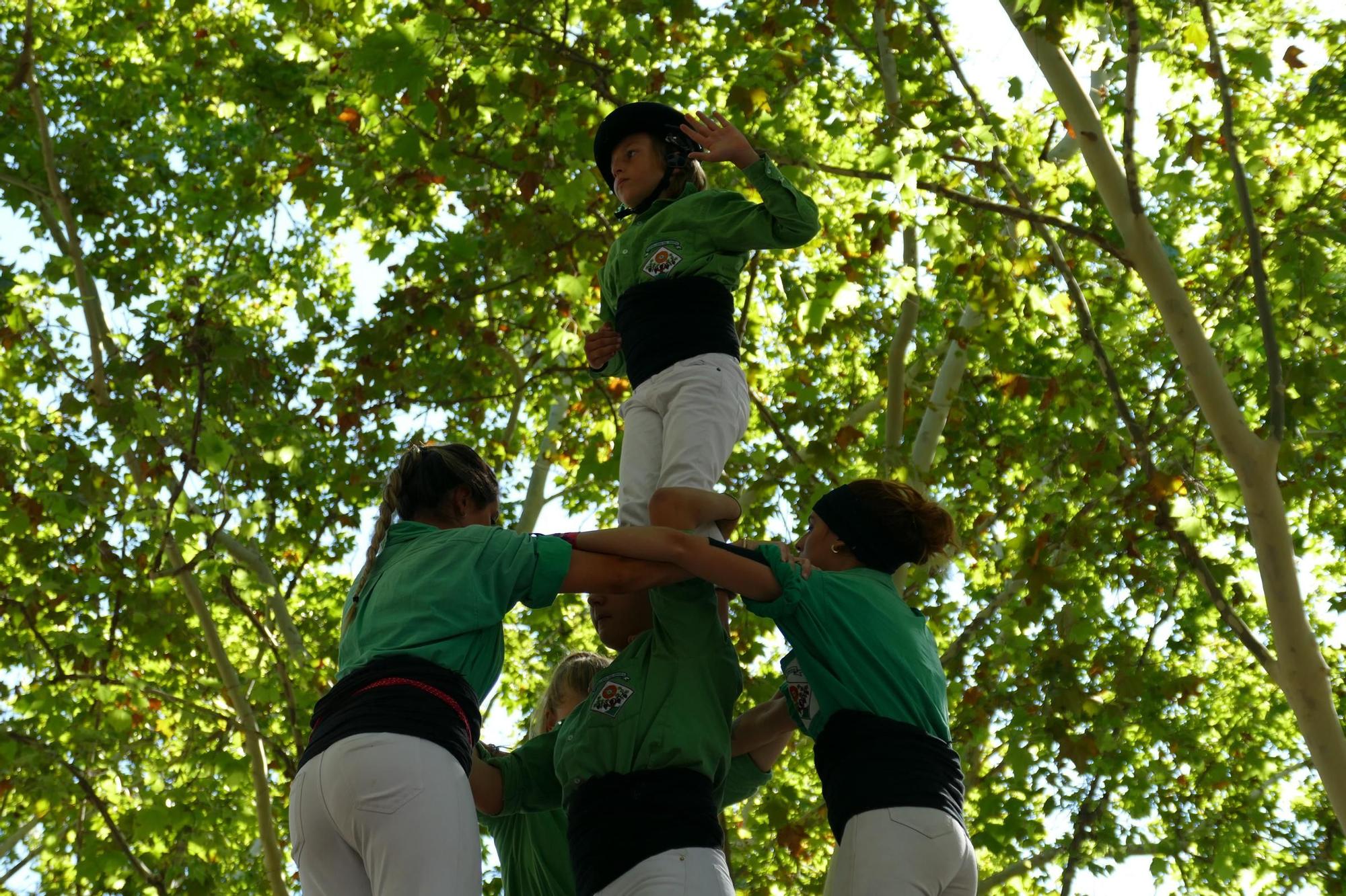 Els Merlots celebren la diada castellera d'aniversari a la Rambla de Figueres