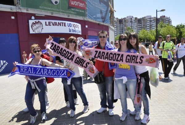 La afición zaragocista invade Valencia