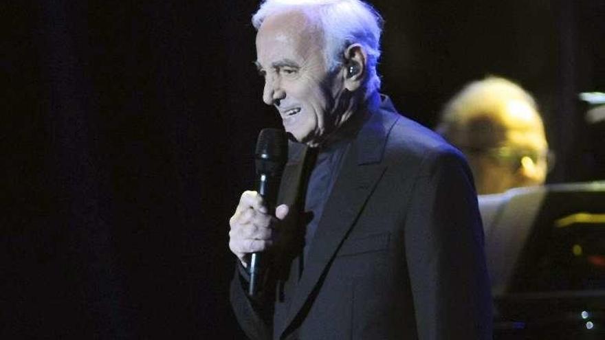 Aznavour, ayer, en el Festival Starlite de Marbella.