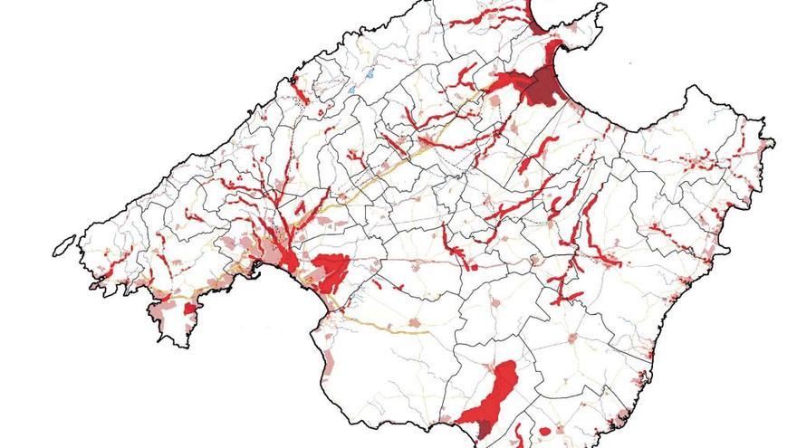 Zonas potencialmente vulnerables a la inundación