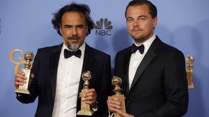 Alejandro Gonzalez Iñárritu i Leonardo DiCaprio, als Globus d’Or.