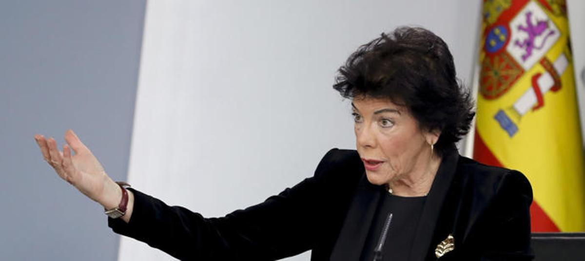 La ministra de Educación, Isabel Celaá.