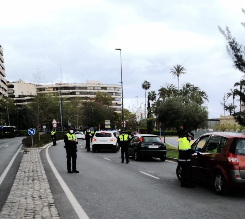 Controles de la Policía Local en Alicante.