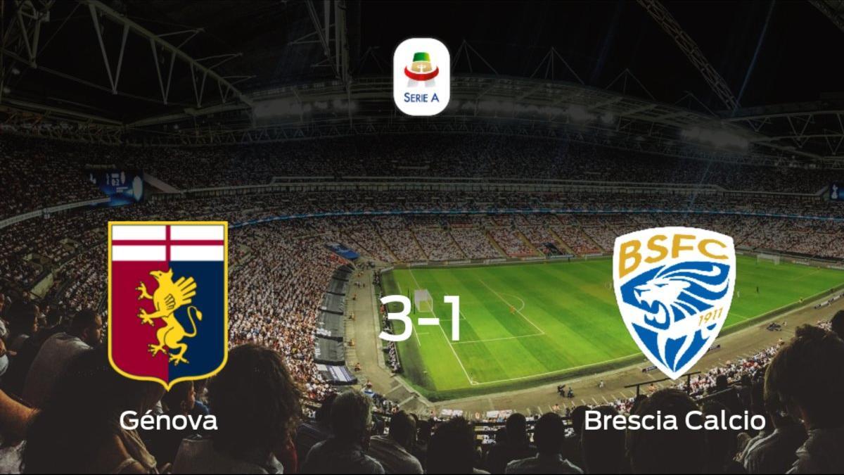 El Génova se impone por 3-1 al Brescia Calcio