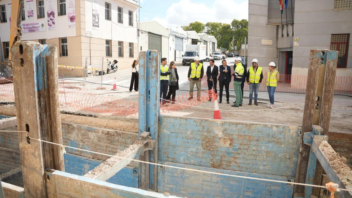 Obra del tanque de tormentas que se construye en Estepa.