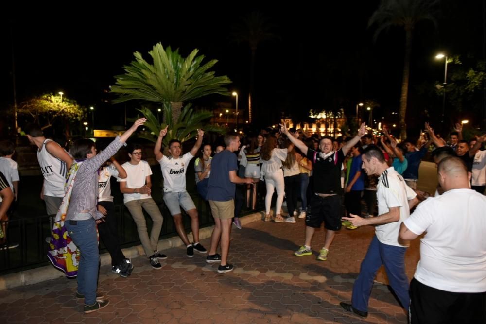 Celebración en Murcia del triunfo del Madrid