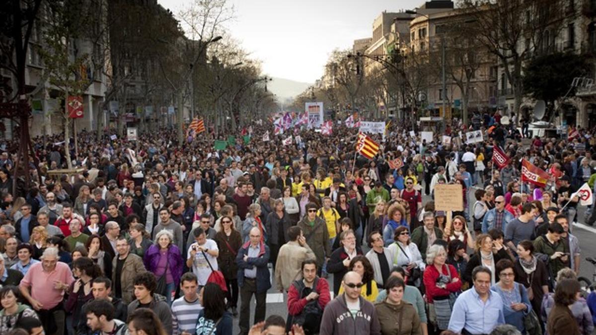 La manifestación de la huelga general del pasado 29 de marzo del 2012