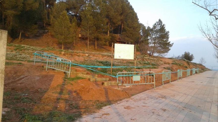 Moviments de terres als accessos al parc