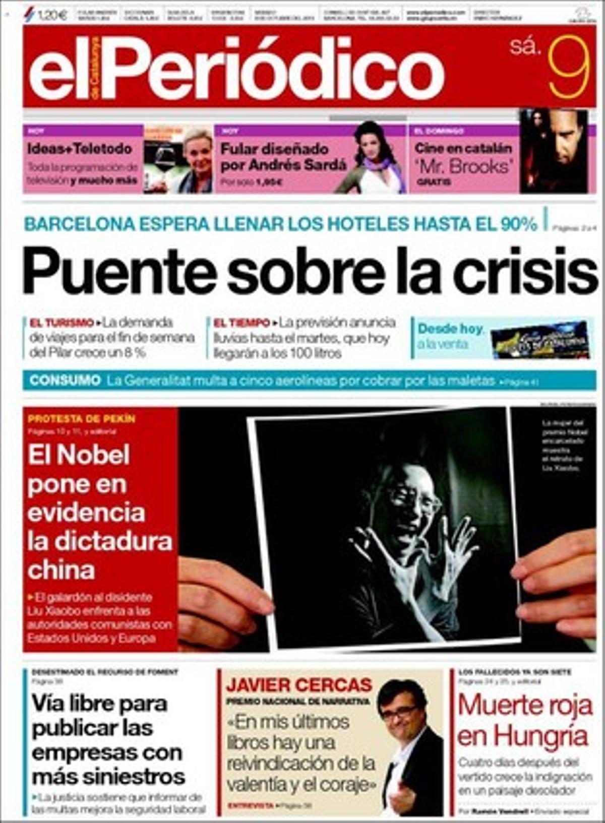 EL PERIÓDICO, 09-10-2010.