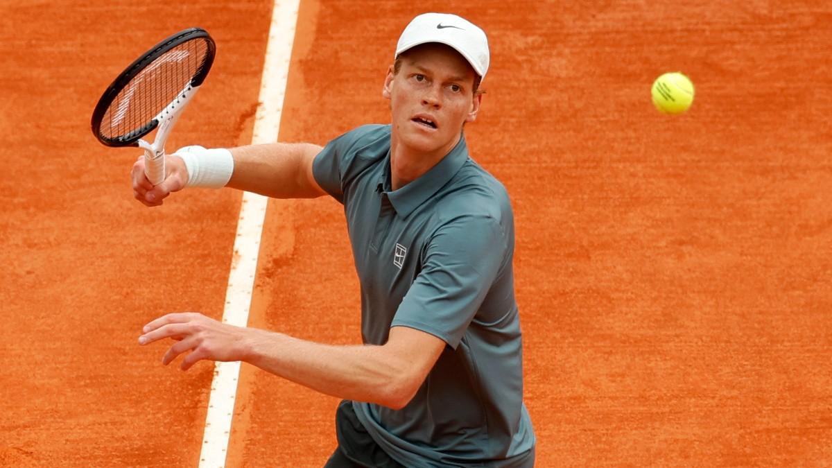 Jannik Sinner, durante el duelo ante Felix Auger-Aliassime en Montecarlo