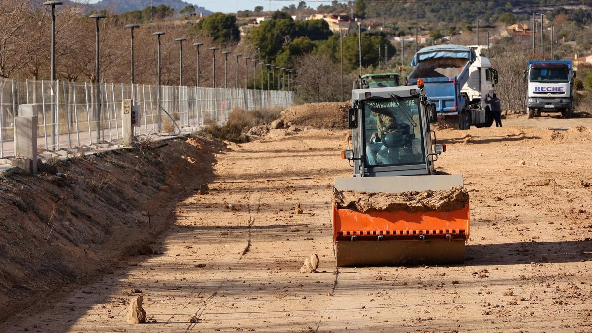 Los trabajos de construcción del geriátrico en una imagen del pasado enero