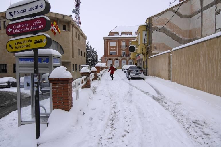 Así ha sido la nevada en Benavente.