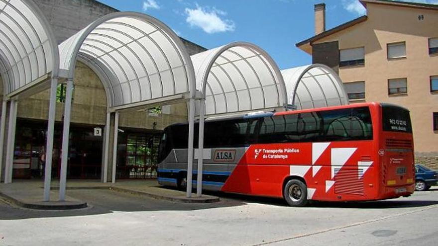 Estació de busos de Solsona on farà parada el transport a demanda