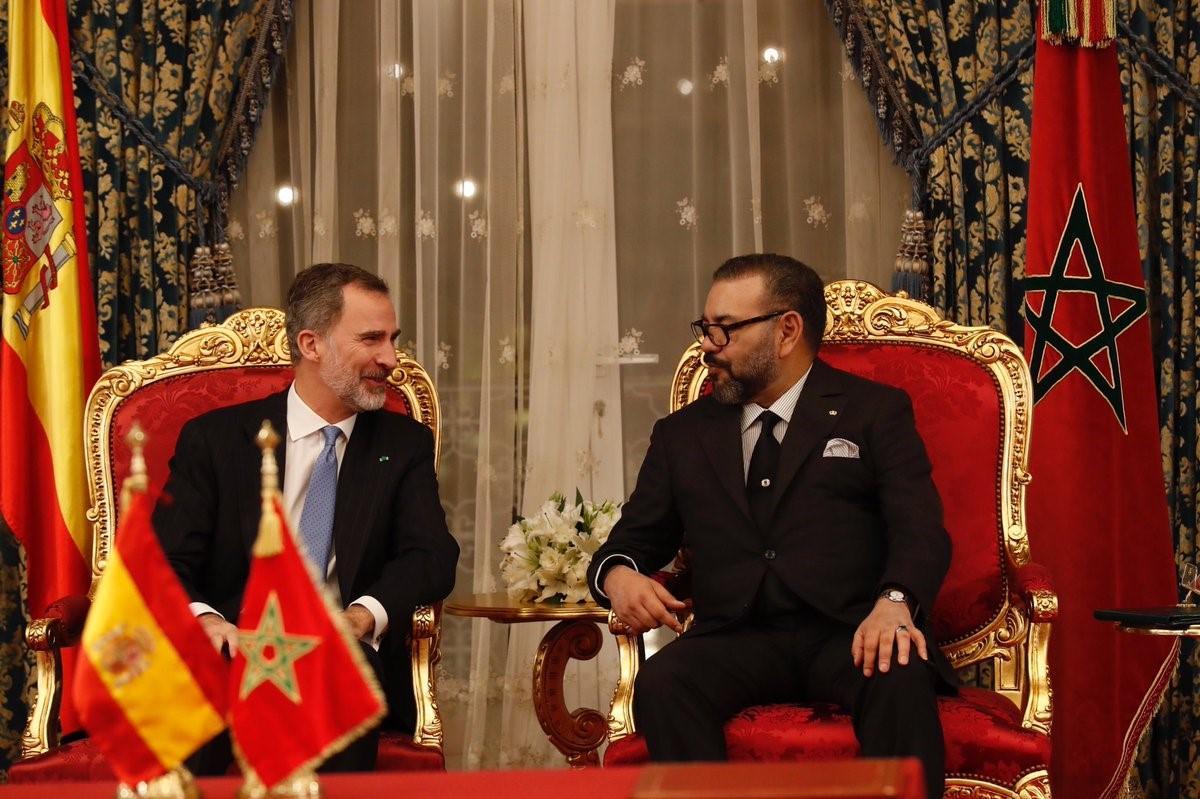 El Rey Felipe VI y Mohamed VI durante la firma de acuerdos bilaterales en febrero de 2019.