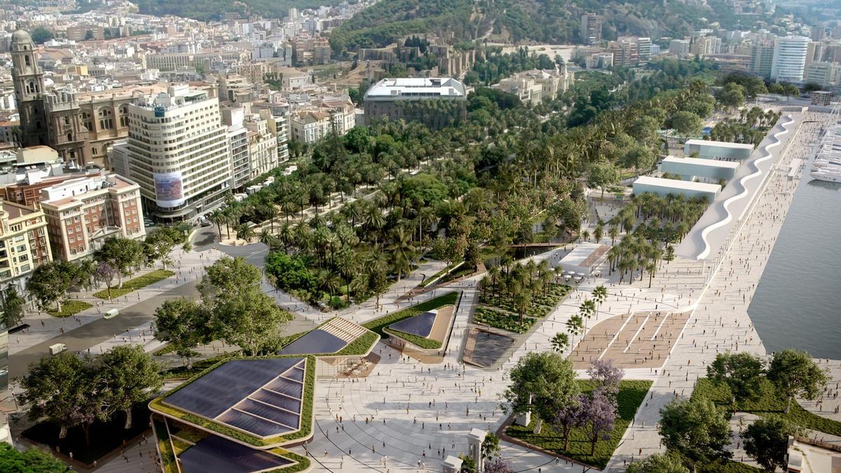 Así quedará la plaza de La Marina y el Paseo del Parque con el proyecto del Plan Litoral